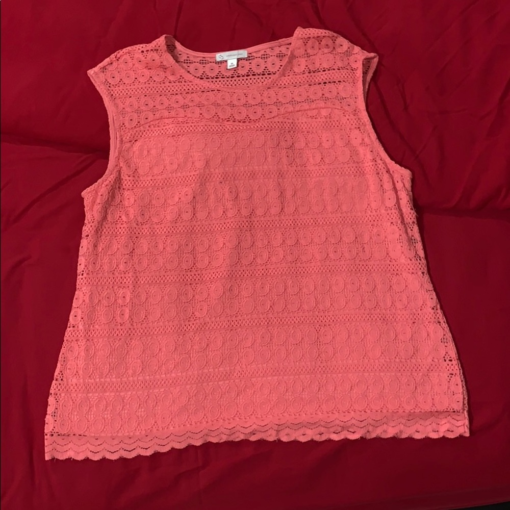 Peach sleeveless shirt